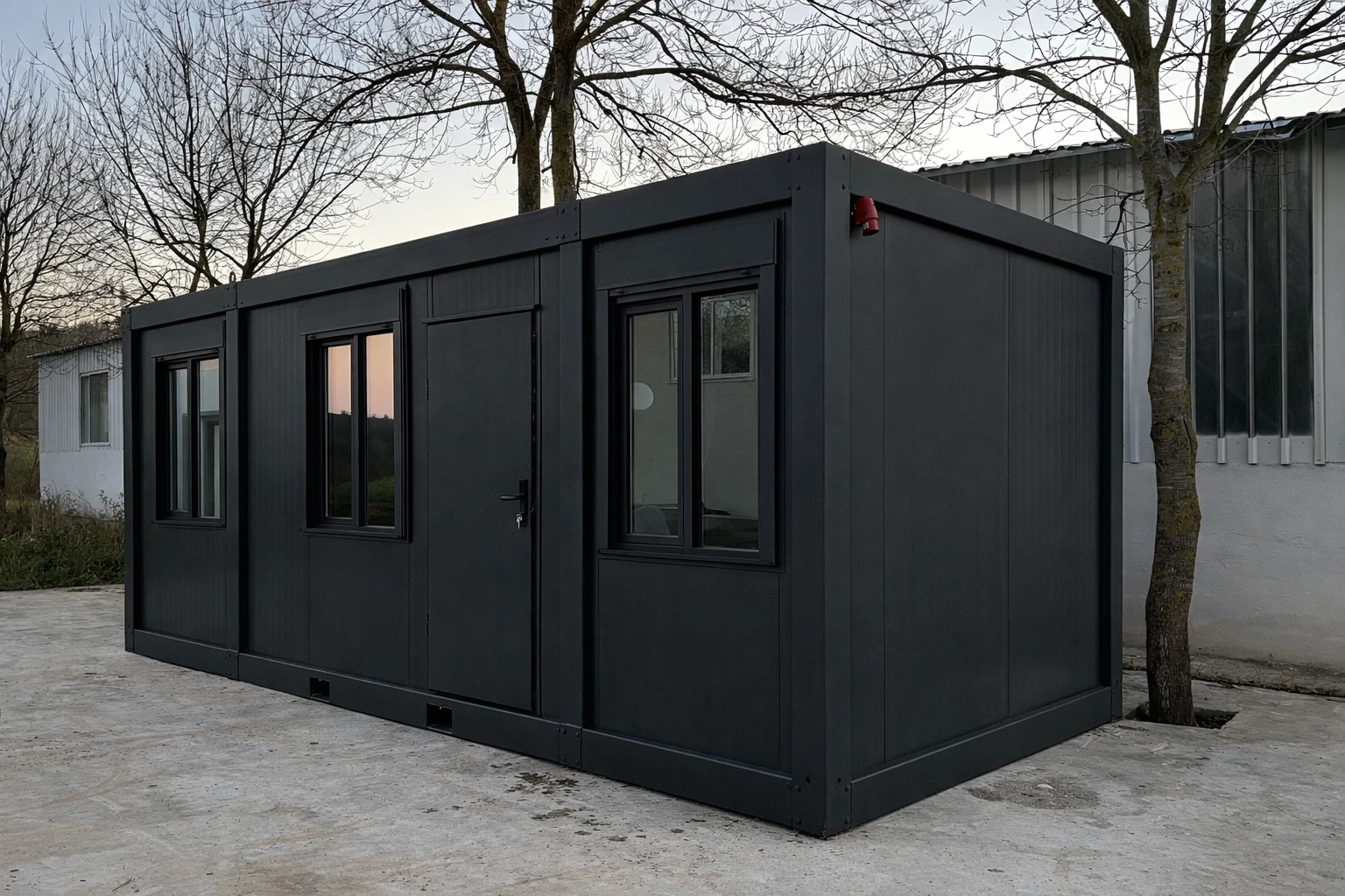 Bürocontainer Black Edition in Anthrazit RAL 7016