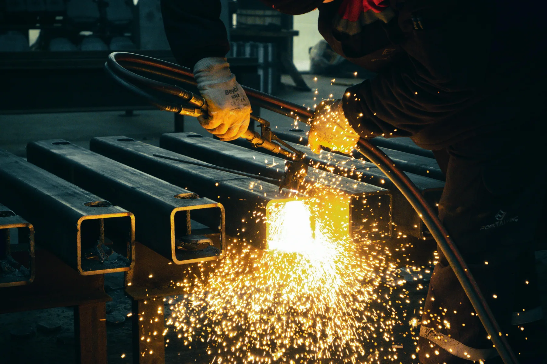 Produktion eines Modulgebäudes